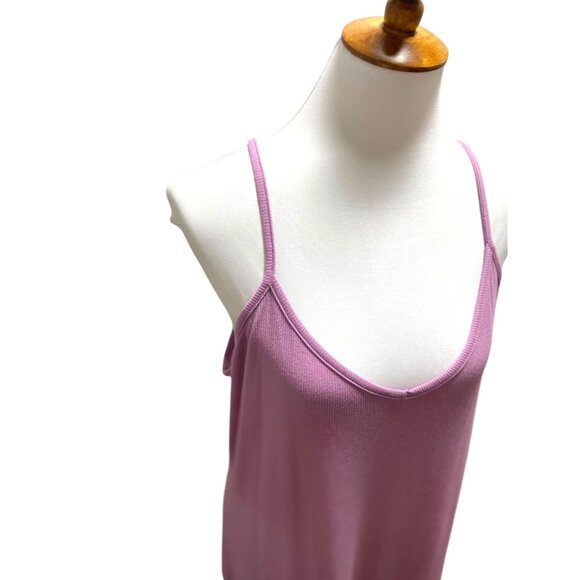 Stars Above Ribbed Slip Dress Pink Size XL Minimalist Cottage Retro Casual Cozy - Picture 8 of 13